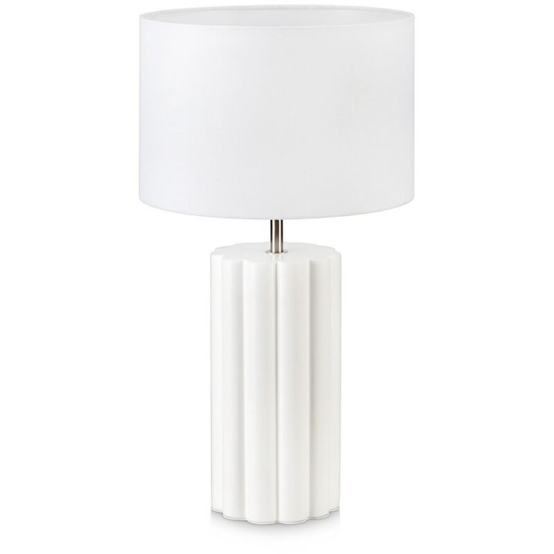 Markslojd - column Lampe de table 1 lumière blanche avec abat-jour rond