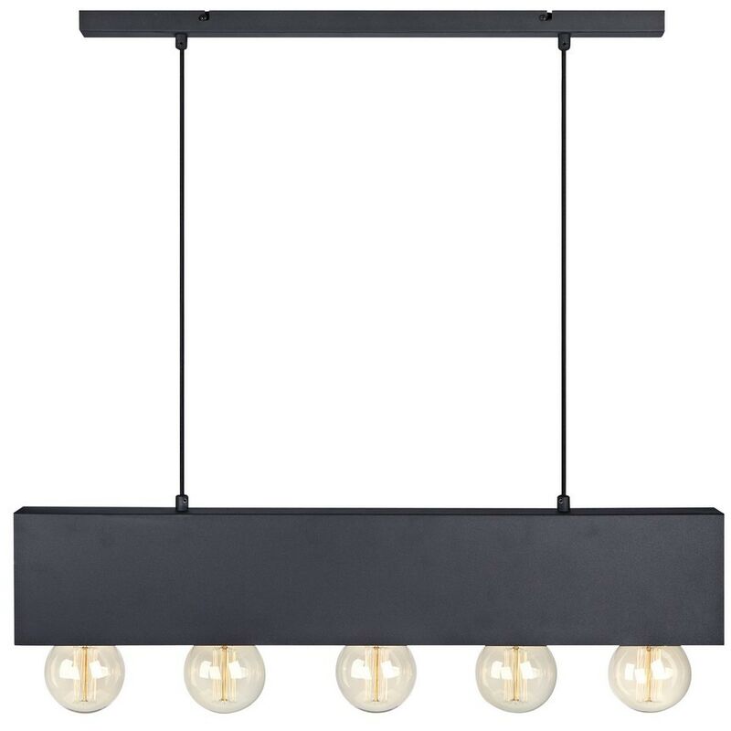 Image of Couture - Lampada a sospensione a soffitto a 5 luci nera, E27 - Markslojd