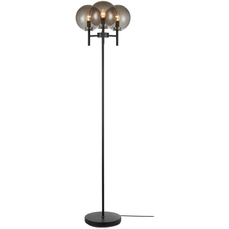 Crown Lampada da terra Globe 3 luce nera, fumè - Markslojd
