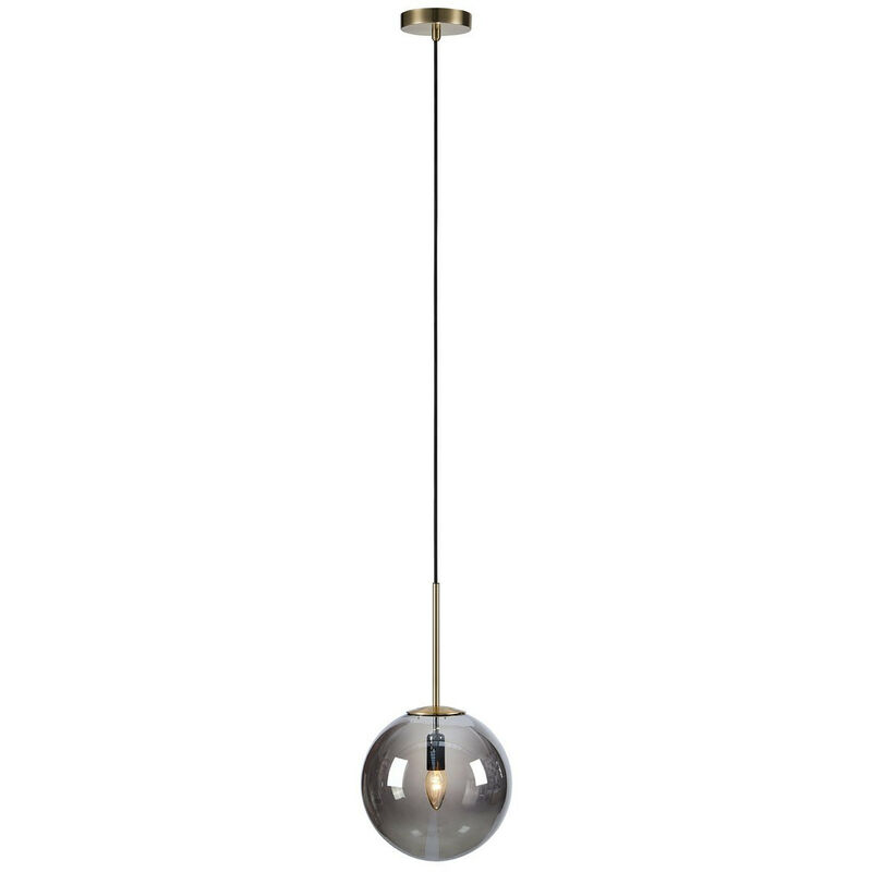 Image of Markslojd - dione Sospensione a Soffitto 1 Globo Luce Fumo, Anticato