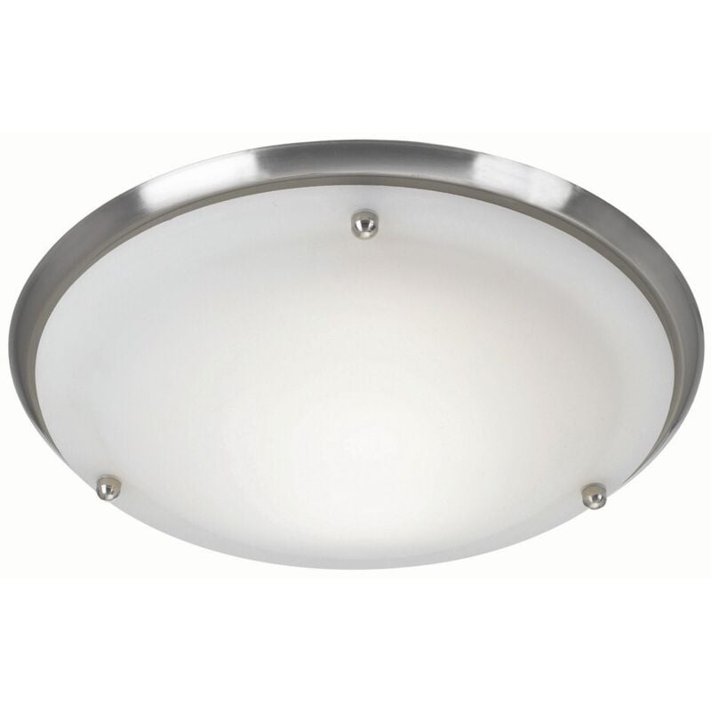 Markslojd - e - Lámpara de techo redonda para baño 1 luz Acero IP44, E27