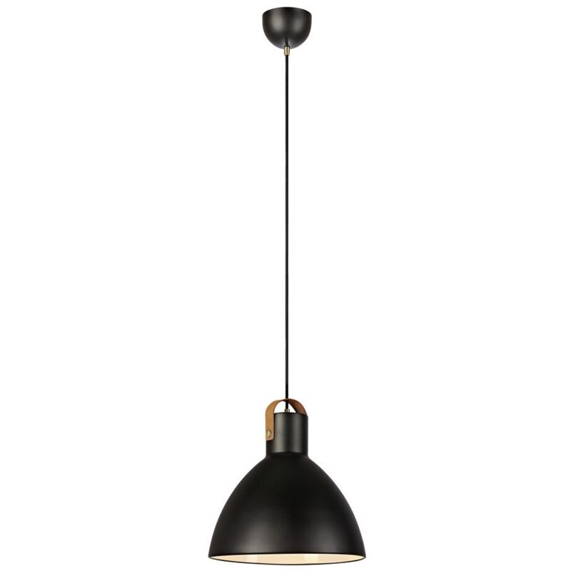 Eagle - Lampada a sospensione a cupola a soffitto per interni a 1 luce nera, E27 - Markslojd