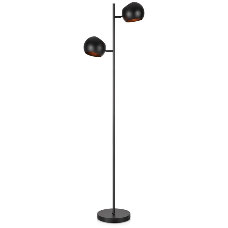 Edgar - Lampada da terra per interni 2 luci Nera, E14 - Markslojd
