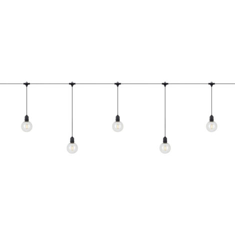 Markslojd GARDEN DECO Guirlande Lumineuse Fête de Noël 10 Lumières Extra Noir, Transparent