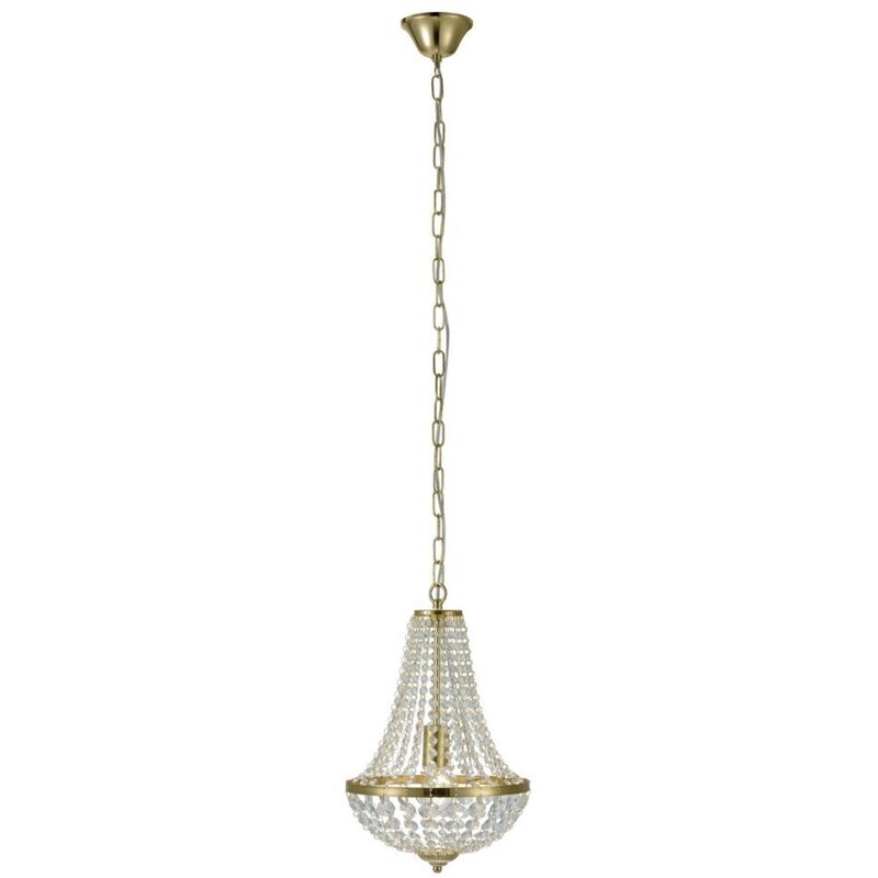GRS106118 - Lampadario in cristallo a 1 luce Lampada da soffitto in ottone, E27 - Markslojd