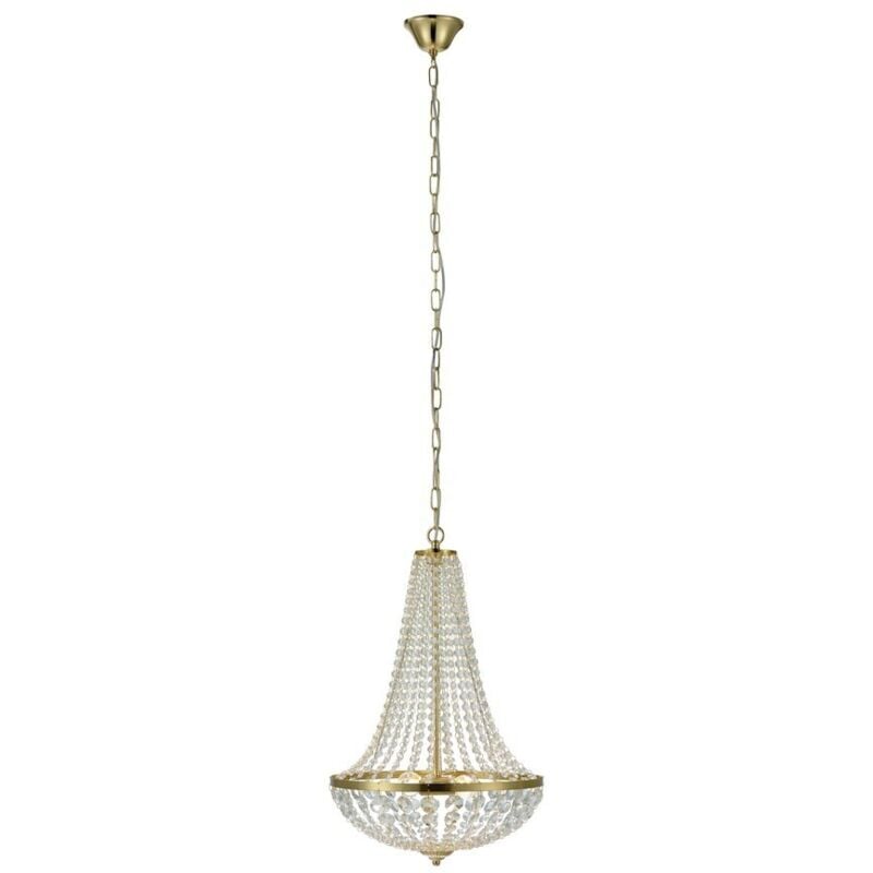 GRS106119 - Lampadario in cristallo a 2 luci Lampada da soffitto in ottone, E14 - Markslojd