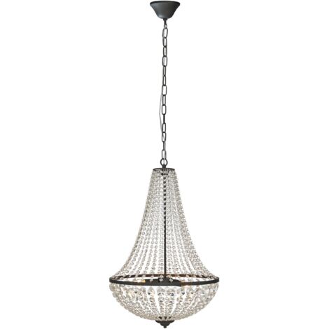 Markslojd GRS107028 - Plafonnier en cristal à 3 ampoules, noir sable, E14