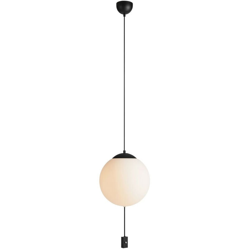 Here Sospensione a Soffitto 3 Globe Luce Nera, Bianca - Markslojd