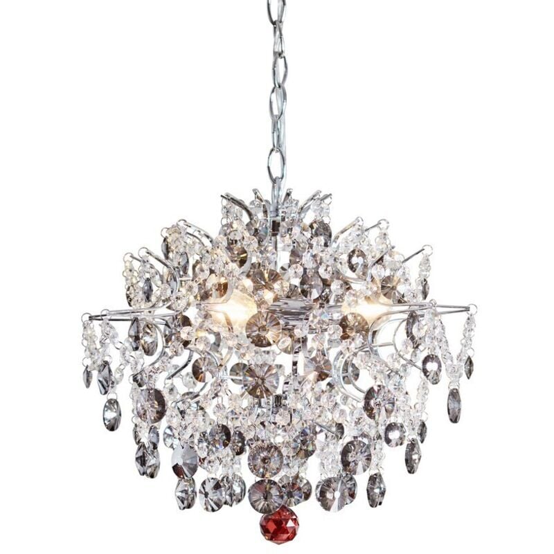 Hidden gem - Lampada a sospensione a soffitto in cristallo a 3 luci Cromo, E14 - Markslojd