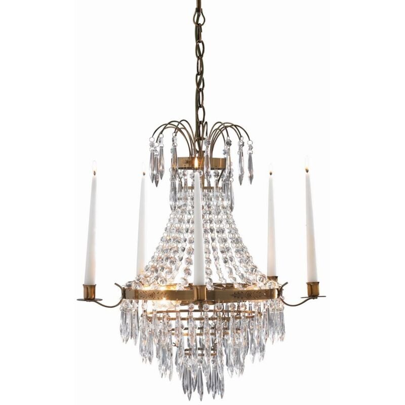 Krageholm - Lampadario a 3 luci in cristallo Lampada da soffitto antica, E14 - Markslojd