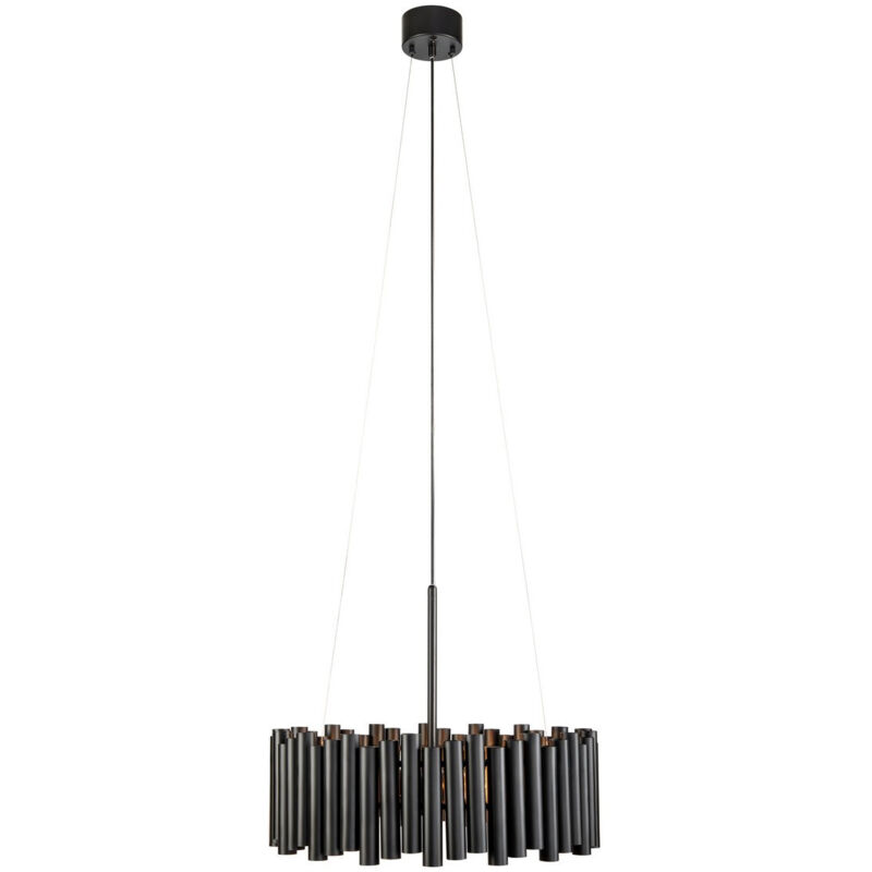 Level Sospensione cilindrica da soffitto 3 luci nera - Markslojd