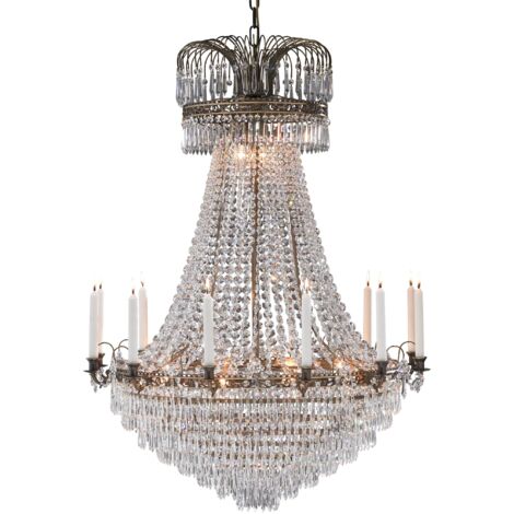Markslojd LK100667 - Plafonnier à 15 ampoules en cristal antique, E14