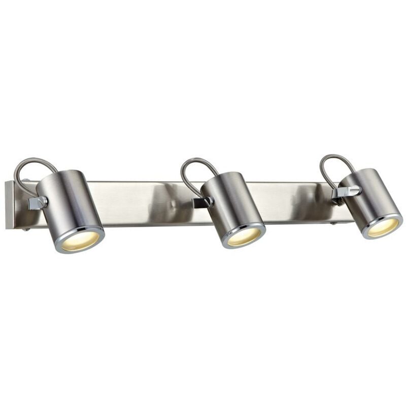 Lux - Aplique de baño 3 luces Acero IP44, GU10 - Markslojd