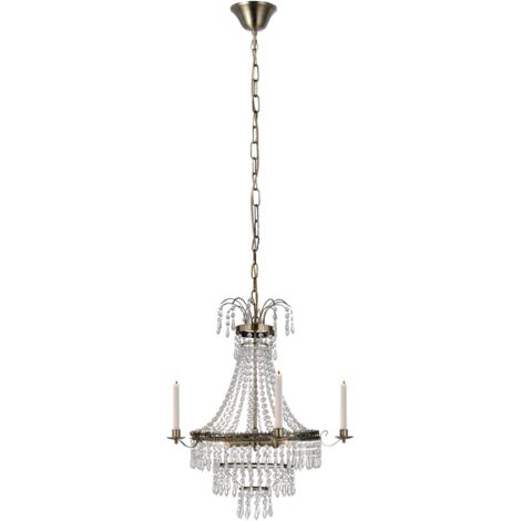 Markslojd MARIELUND - Plafonnier à 3 ampoules en cristal antique, E14