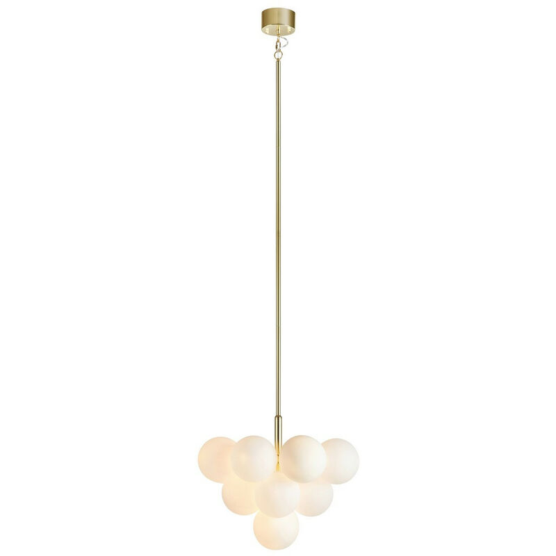 Merlot Sospensione a Soffitto 13 Globe Luce Ottone, Bianco - Markslojd