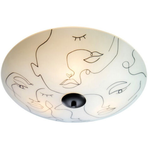 Markslojd MESSY FAMILY Flush Applique murale en verre 43 cm Blanc, Noir