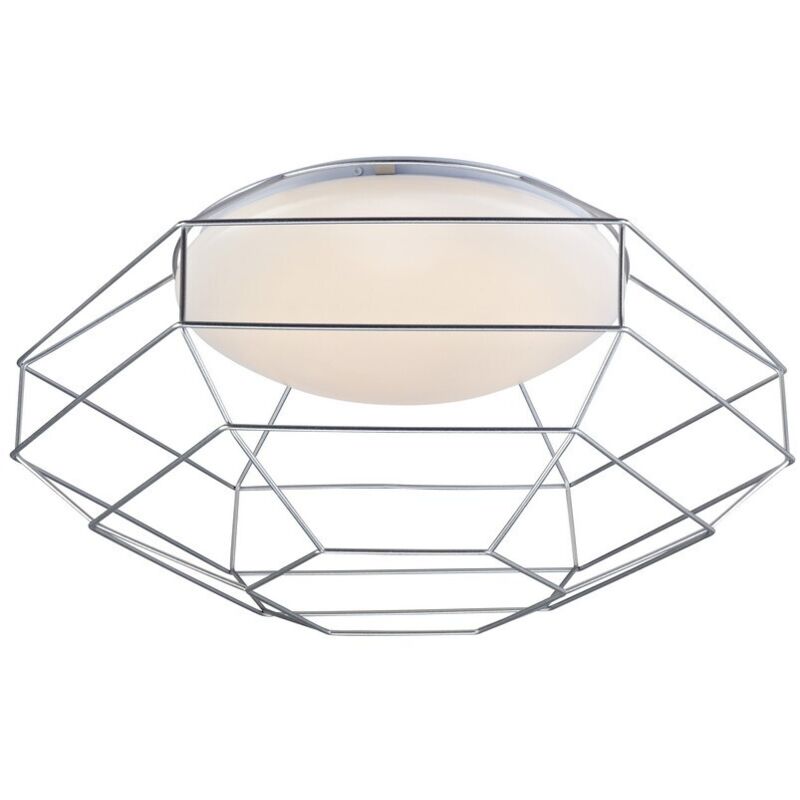 Nest - Lampada a sospensione a led a soffitto a gabbia bianca - Markslojd