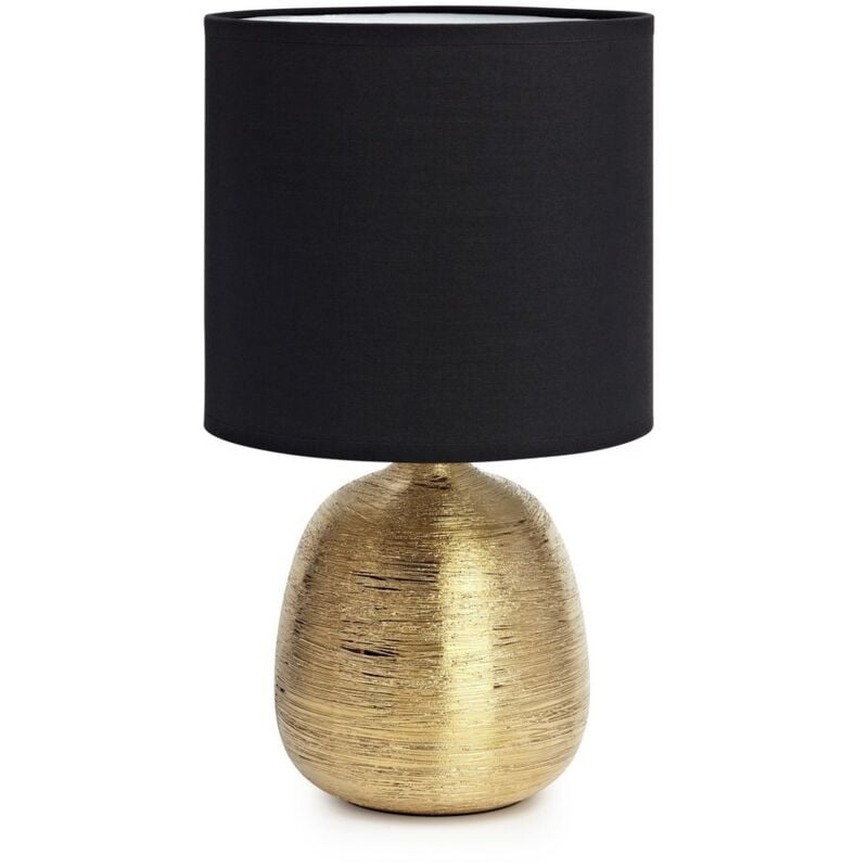 Markslojd OSCAR - Lampada da tavolo per interni 1 luce oro con paralume cilindrico, attacco E27