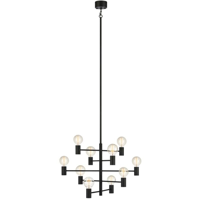 Markslojd PARIS - Lampada a sospensione a soffitto a 10 luci Mutli Arm Nera, E27