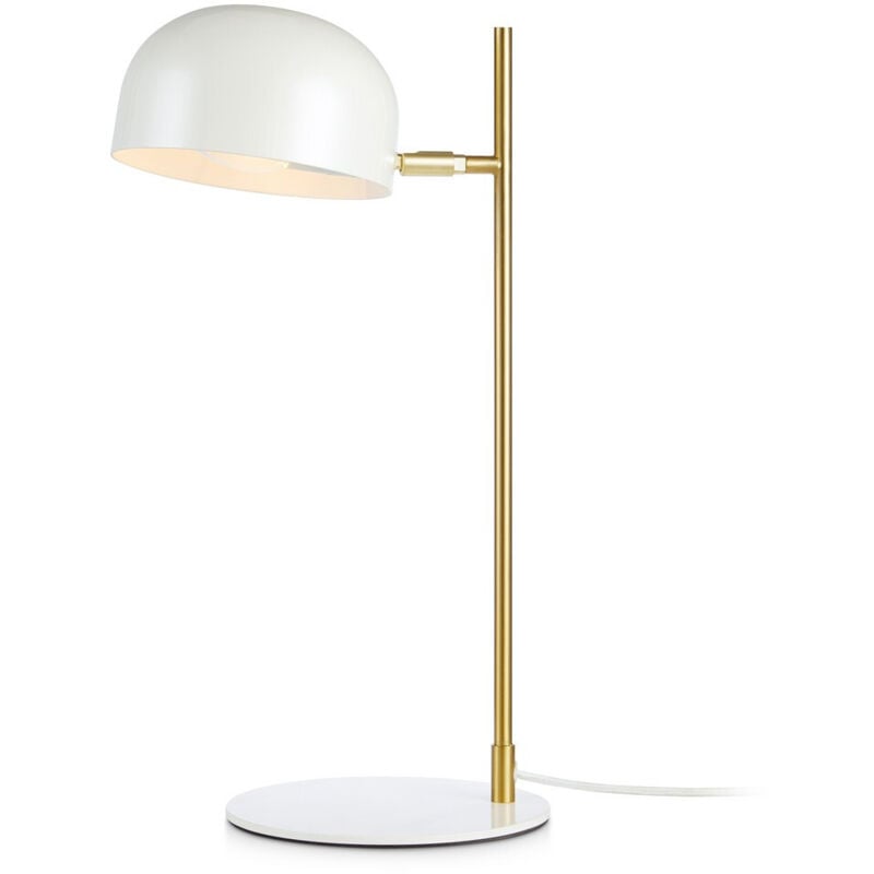 Markslojd POSE Lampada da Tavolo Scrivania 1 Luce Bianca, Ottone Spazzolato