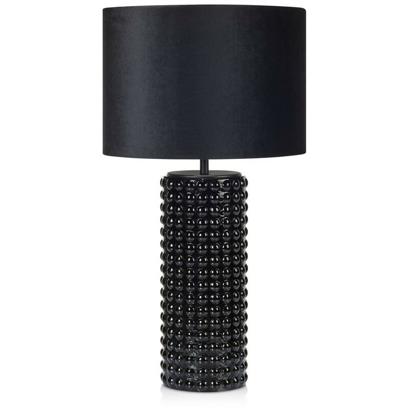 Image of Proud - Lampada da tavolo per interni 1 luce nera con paralume cilindrico, attacco E27 - Markslojd