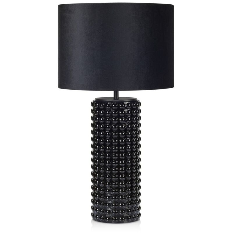 Proud - Lámpara de mesa de interior 1 luz negra con pantalla cilíndrica, E27 - Markslojd