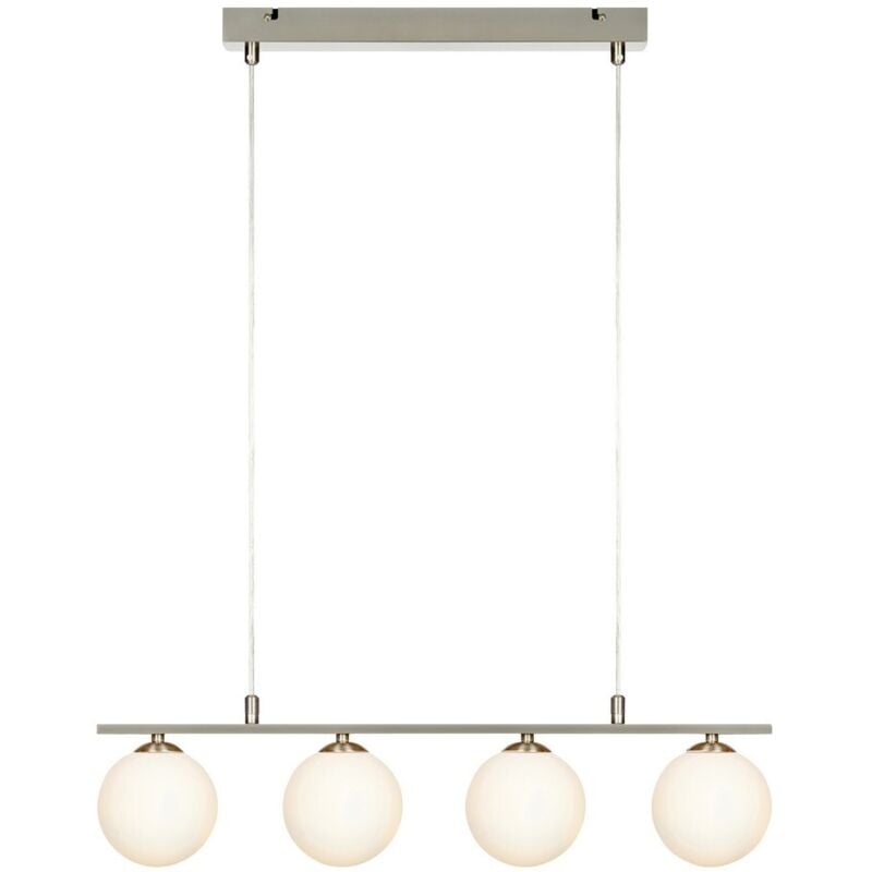Quattro - Lampada a sospensione a soffitto a barra lineare a 4 luci in acciaio, G9 - Markslojd