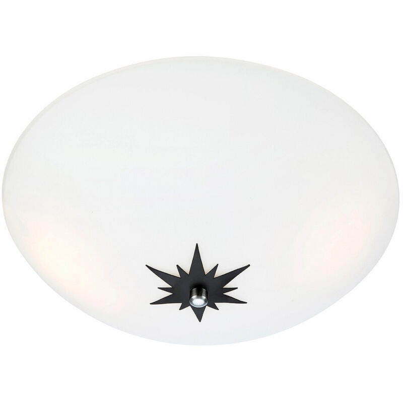 Rose Glasbündige Wandlampe 35cm Weiß, Schwarz - Markslojd