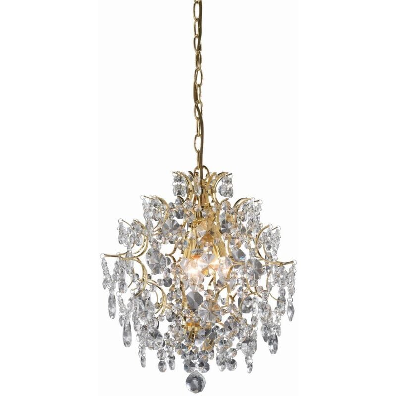 Rosendal - Lampada a sospensione a soffitto in cristallo a 3 luci Dorato, E14 - Markslojd