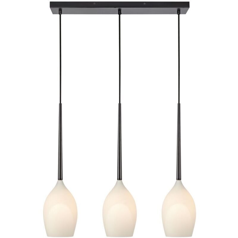 Salut - Lampada a sospensione a soffitto con 3 barre di luce Nera, E14 - Markslojd