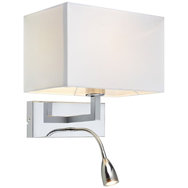 Savoy - Applique per interni a 2 luci Cromo con luce di lettura, attacco E27 - Markslojd