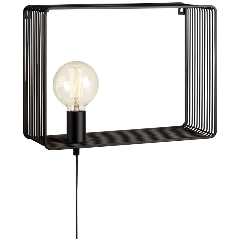 Markslojd SHELF - Aplique de pared interior 1 luz Negro, E27