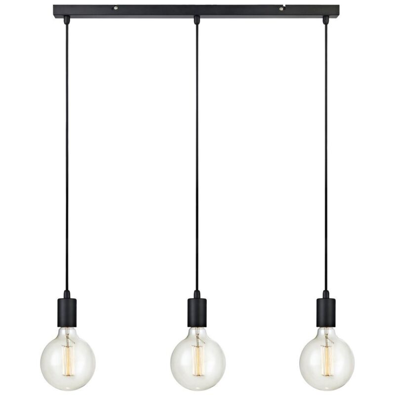 Sky - Lámpara colgante de techo con 3 barras de luz Negro, E27 - Markslojd