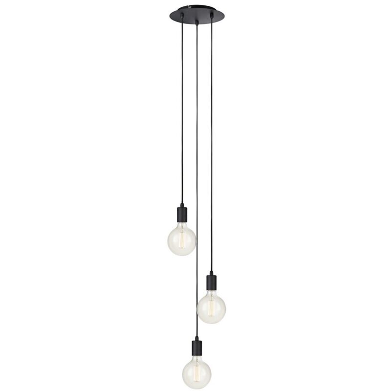 Sky - Lámpara de techo suspendida en racimo de 3 luces Negro, E27 - Markslojd