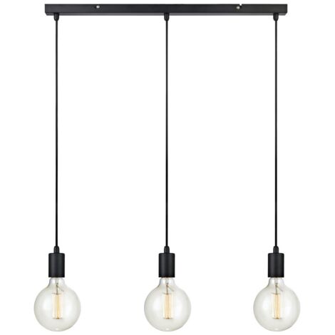 Markslojd SKY - Plafonnier à 3 barres lumineuses noir, E27