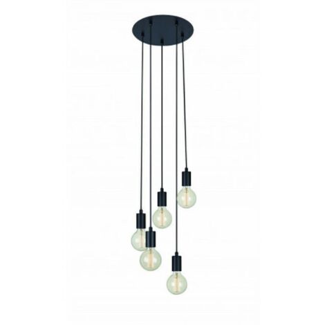 Markslojd SKY - Suspension à 5 ampoules au plafond noir, E27