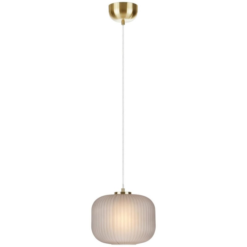 Sober Sospensione a Soffitto 1 Globo Luce Ottone Spazzolato, Fumo - Markslojd