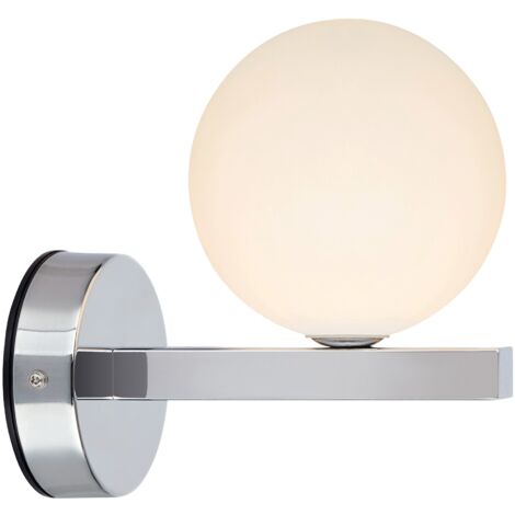 Markslojd STREAM Applique Salle de Bain 1 Lumière Chrome, Blanc, IP44