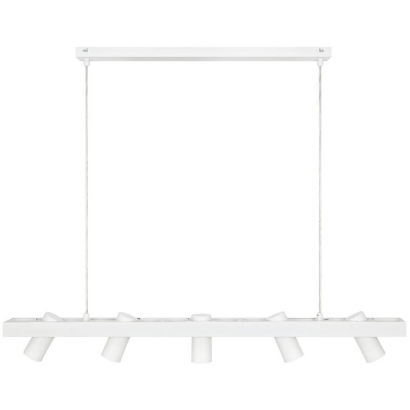 Markslojd TORINO - Lámpara colgante de techo con foco lineal de 5 luces, blanco, GU10