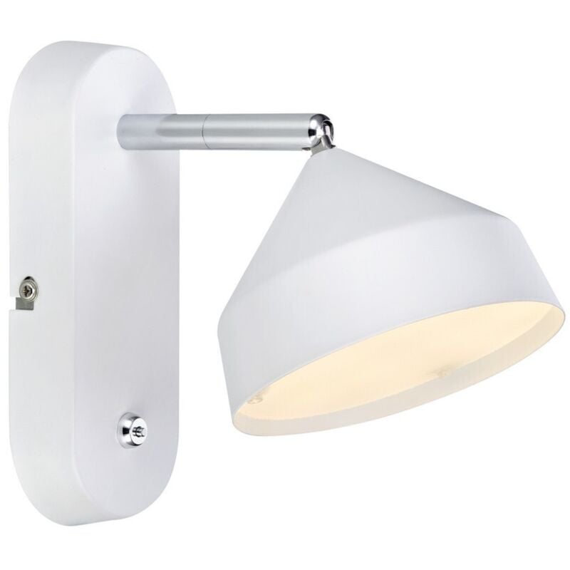Tratt - Lampada led da parete per interni bianca - Markslojd