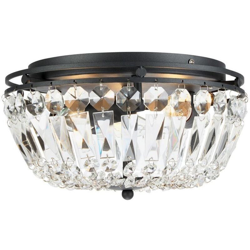 Markslojd VASA - Lámpara de techo cilíndrica de cristal, cromo, E14