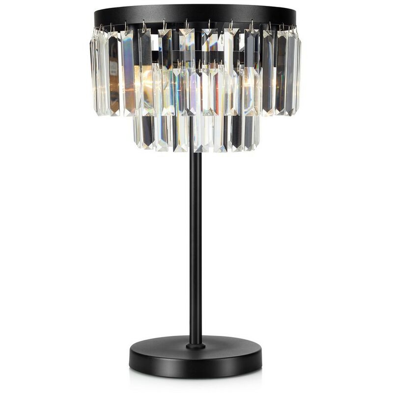 

Markslojd VENTIMIGLIA - Lámpara de mesa 3 luces de cristal Negro, E14