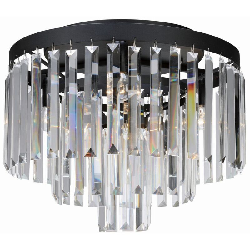 Markslojd - ventimiglia - Lámpara de techo de 4 luces empotradas de cristal Negro, E14