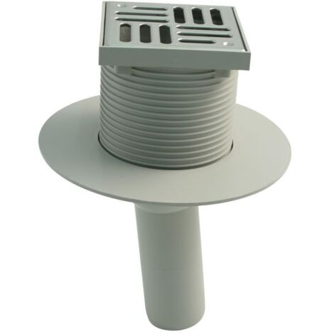 Marley Balkonablauf DN 50 Abgang waagerecht, Rost 10 x 10 cm Siphons & Abläufe