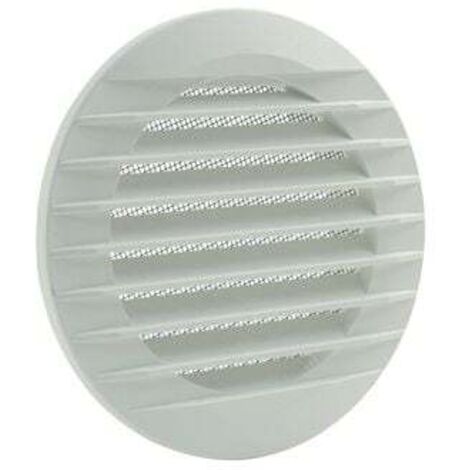 Lüftungsgitter Rund, 150 Mm, Weiß – Mit Insektennetz, Für Wand & Decke, TRU 18