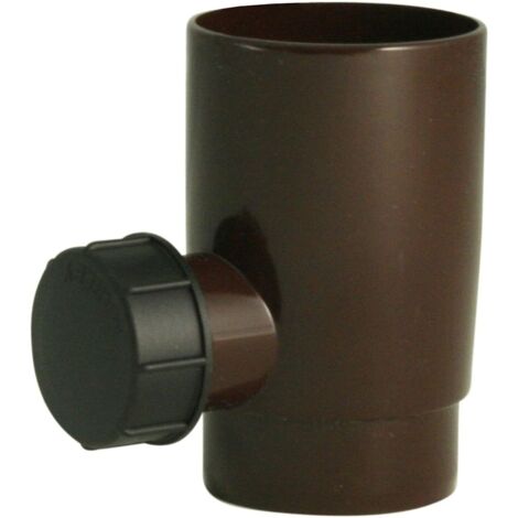 Marley Regensammler NW 53 mm, mit Überlaufstop, braun Halbrunde Dachrinne braun