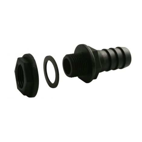 Marley Regentonnenanschluss 25,4 mm 25,4 mm (1), für Schlauch 1, schwarz Rinnenzubehör