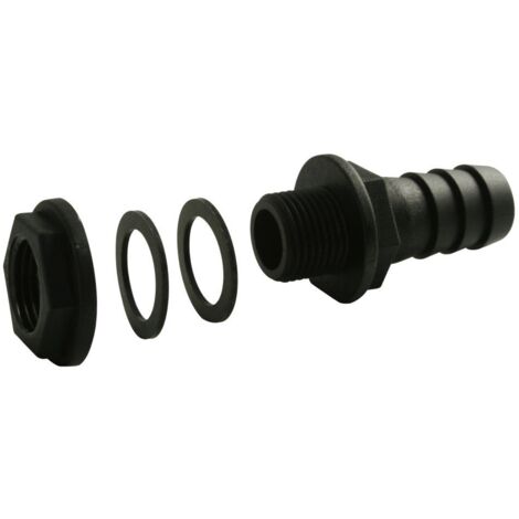 Marley Regentonnenanschluss für Schlauch 19,05 mm (3/4), schwarz Regensammler