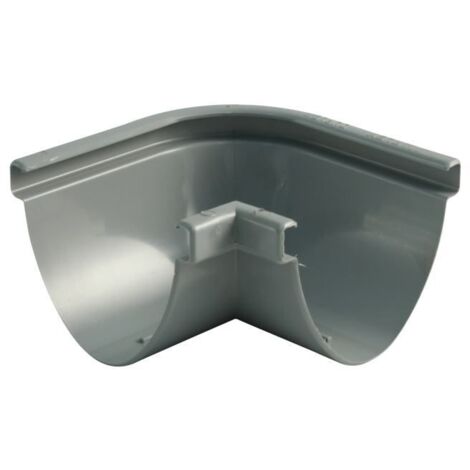 Marley Rinnenwinkel Duplex NW 80 mm, Außenecke/Innencke, 90°, oval, grau Duplex-Rinnen