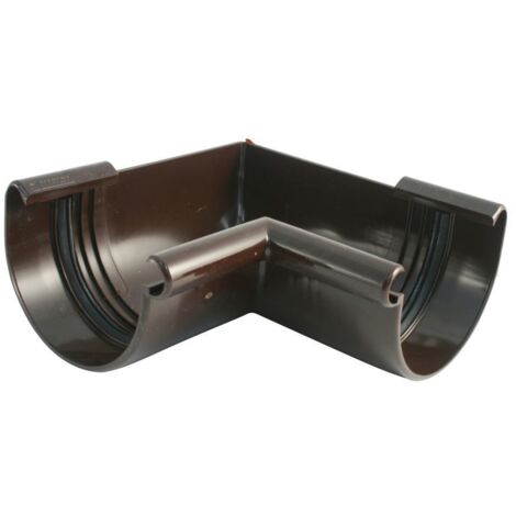 Marley Rinnenwinkel NW 125 mm, Innenecke, 90°, halbrund, braun Halbrunde Dachrinne braun
